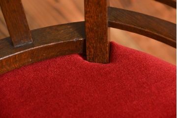 アンティーク家具　大正ロマン　ナラ材!アンティークアームチェア(回転イス)