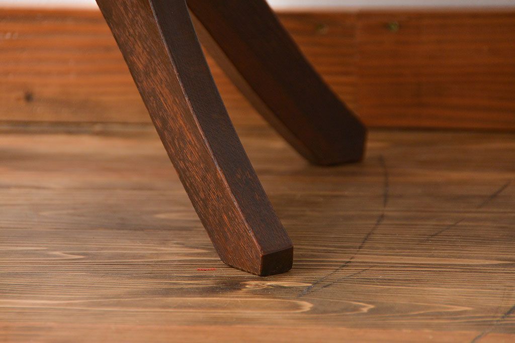 アンティーク家具　大正ロマン　ナラ材!アンティークアームチェア(回転イス)