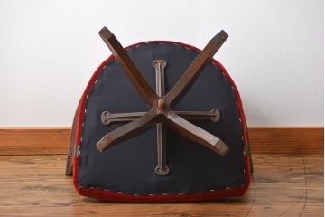 アンティーク家具　大正ロマン　ナラ材!アンティークアームチェア(回転イス)