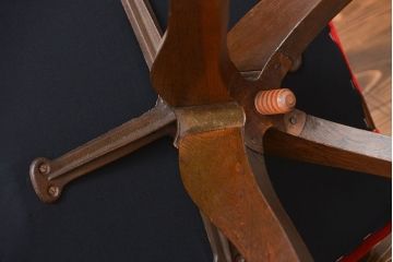 アンティーク家具　大正ロマン　ナラ材!アンティークアームチェア(回転イス)