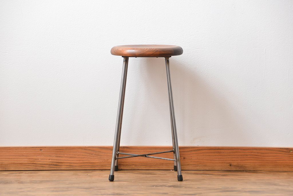 ラフジュ工房オリジナル　アイアンスツール1脚(2)(椅子)