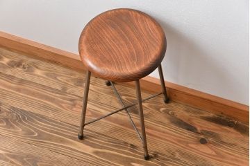 ラフジュ工房オリジナル　アイアンスツール1脚(2)(椅子)