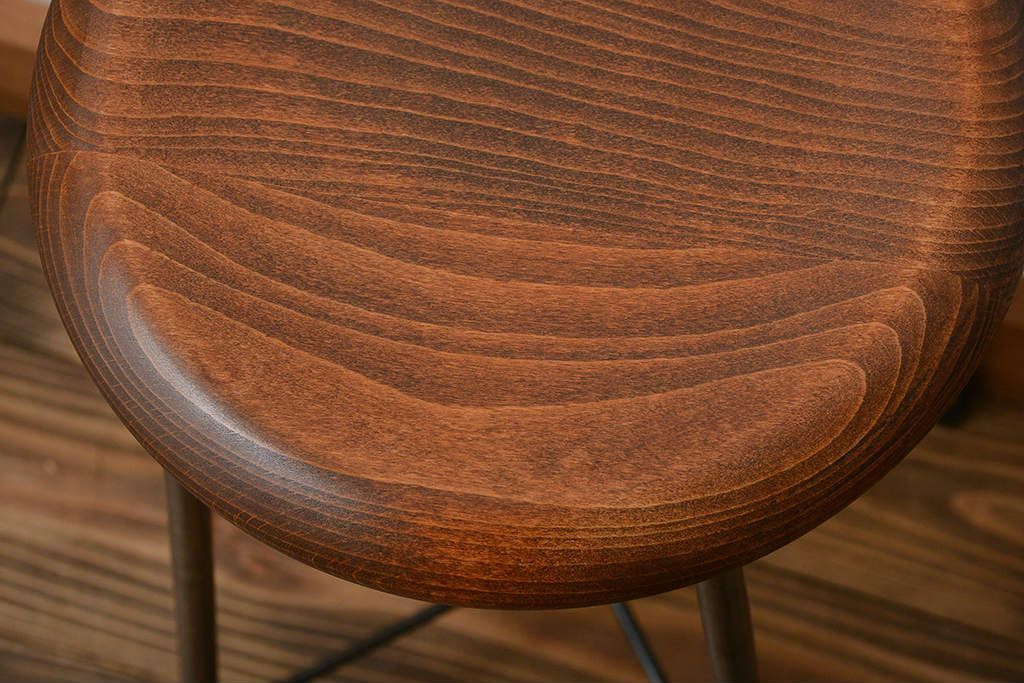 ラフジュ工房オリジナル　アイアンスツール2脚セット(1)(椅子)