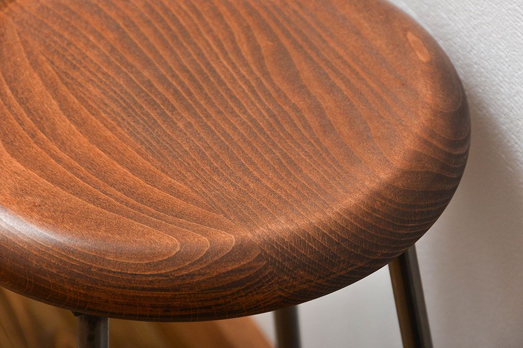 ラフジュ工房オリジナル　アイアンスツール2脚セット(1)(椅子)