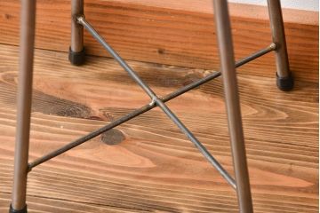 ラフジュ工房オリジナル　アイアンスツール2脚セット(1)(椅子)