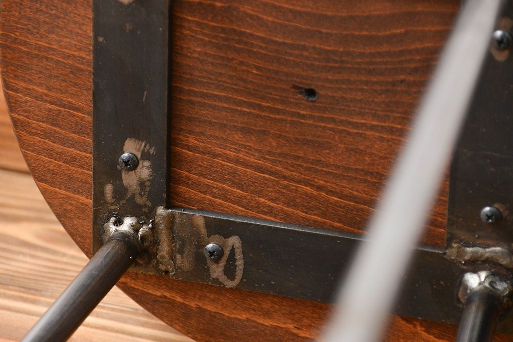 ラフジュ工房オリジナル　アイアンスツール2脚セット(1)(椅子)