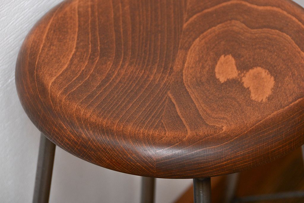 ラフジュ工房オリジナル　アイアンスツール2脚セット(2)(椅子)