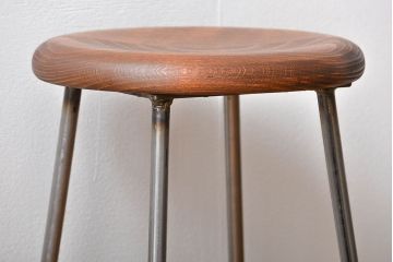 ラフジュ工房オリジナル　アイアンスツール2脚セット(2)(椅子)