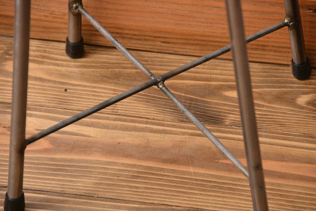 ラフジュ工房オリジナル　アイアンスツール2脚セット(2)(椅子)