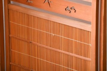 アンティーク雑貨　昭和レトロ　作りの良い4連衝立て(パーテーション)