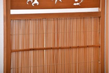 アンティーク雑貨　昭和レトロ　作りの良い4連衝立て(パーテーション)