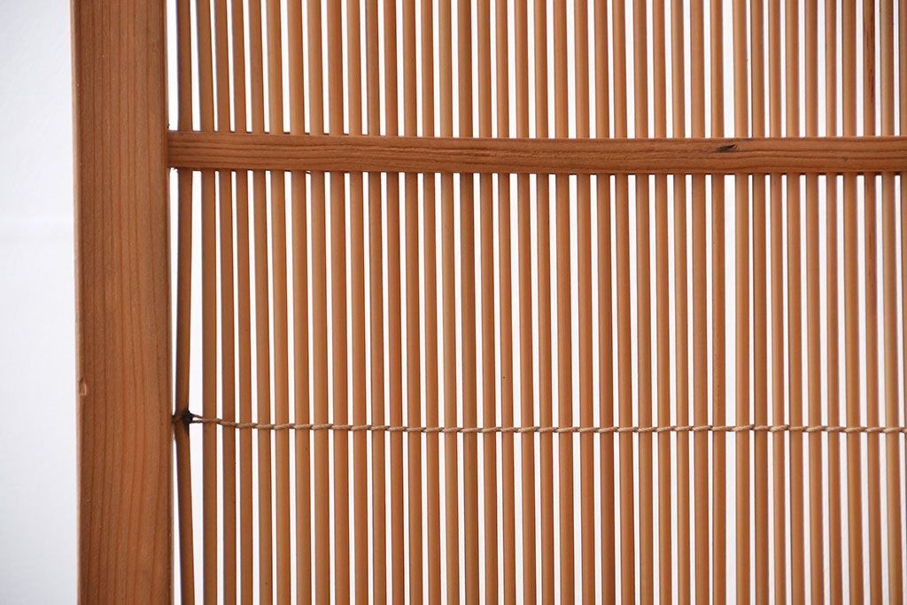 アンティーク雑貨　昭和レトロ　作りの良い4連衝立て(パーテーション)