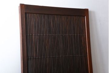 アンティーク 古い木の欅材の格子蔵戸(玄関戸)