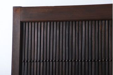 アンティーク 古い木の欅材の格子蔵戸(玄関戸)