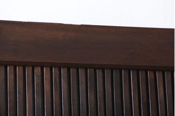 アンティーク 古い木の欅材の格子蔵戸(玄関戸)