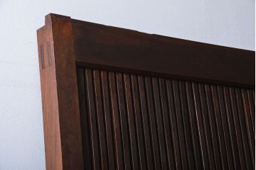 アンティーク 古い木の欅材の格子蔵戸(玄関戸)