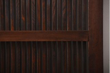 アンティーク 古い木の欅材の格子蔵戸(玄関戸)