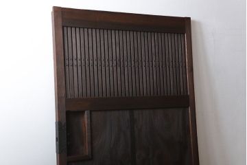 古民具・骨董　総欅材!格子蔵戸(引き戸、玄関戸)