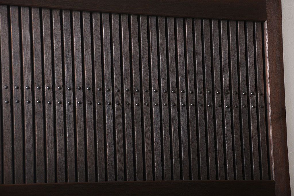 古民具・骨董　総欅材!格子蔵戸(引き戸、玄関戸)