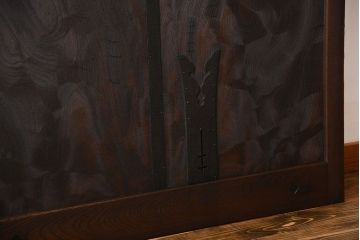 古民具・骨董　総欅材!格子蔵戸(引き戸、玄関戸)