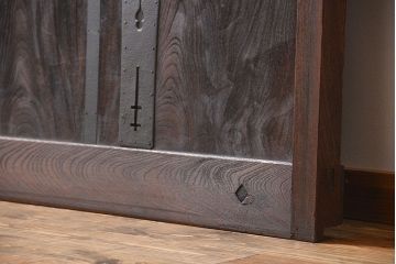 古民具・骨董　総欅材!格子蔵戸(引き戸、玄関戸)