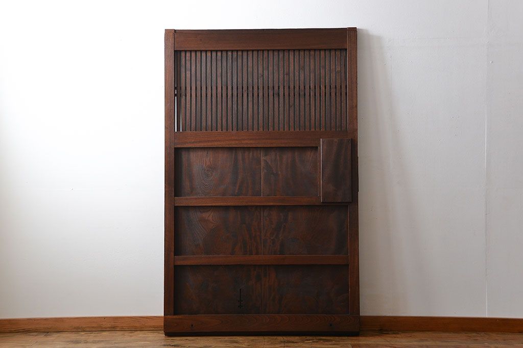 古民具・骨董　総欅材!格子蔵戸(引き戸、玄関戸)