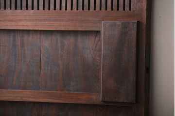 古民具・骨董　総欅材!格子蔵戸(引き戸、玄関戸)