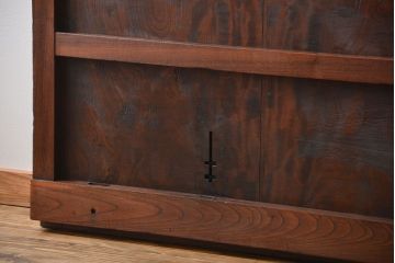 古民具・骨董　総欅材!格子蔵戸(引き戸、玄関戸)