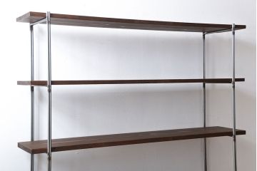 ラフジュ工房オリジナル アイアンの薄型飾り棚【中】(陳列棚、アイアンラック)