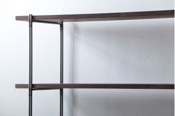 ラフジュ工房オリジナル アイアンの薄型飾り棚【中】(陳列棚、アイアンラック)