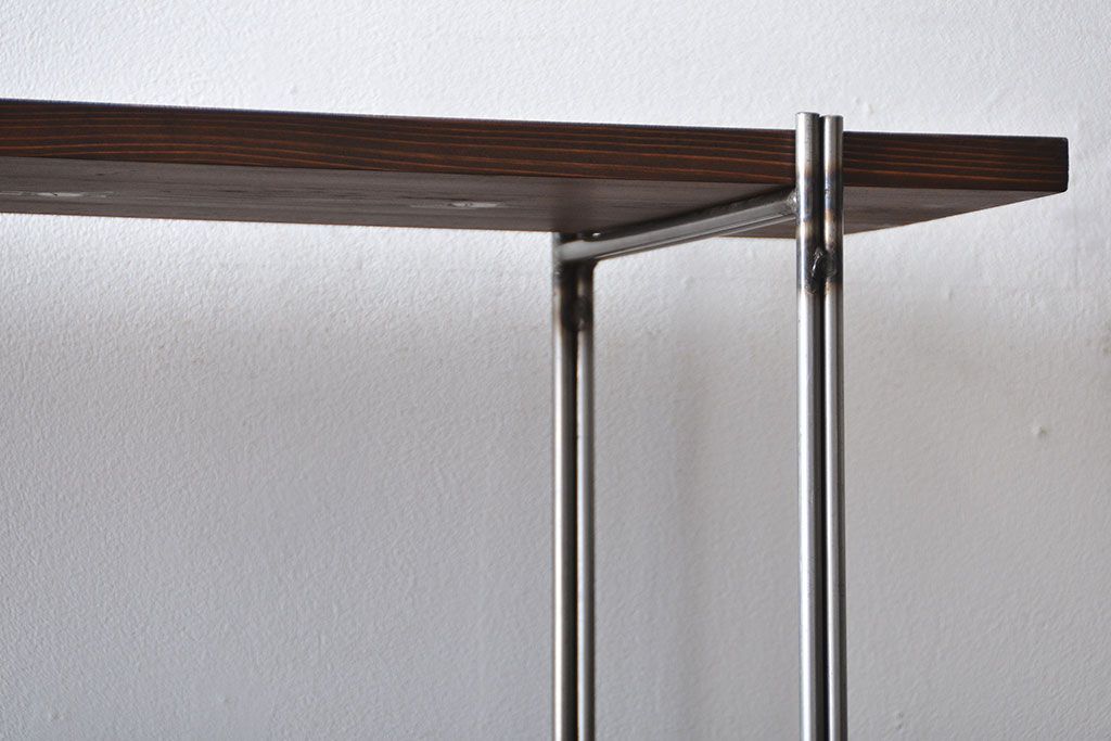 ラフジュ工房オリジナル アイアンの薄型飾り棚【中】(陳列棚、アイアンラック)