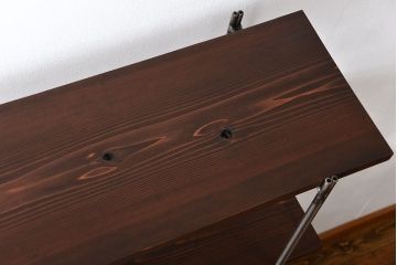 ラフジュ工房オリジナル アイアンの薄型飾り棚【中】(陳列棚、アイアンラック)