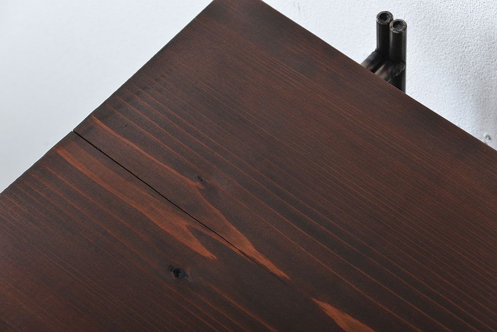 ラフジュ工房オリジナル アイアンの薄型飾り棚【中】(陳列棚、アイアンラック)