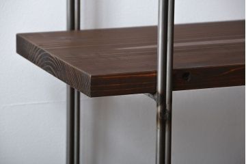 ラフジュ工房オリジナル アイアンの薄型飾り棚【中】(陳列棚、アイアンラック)