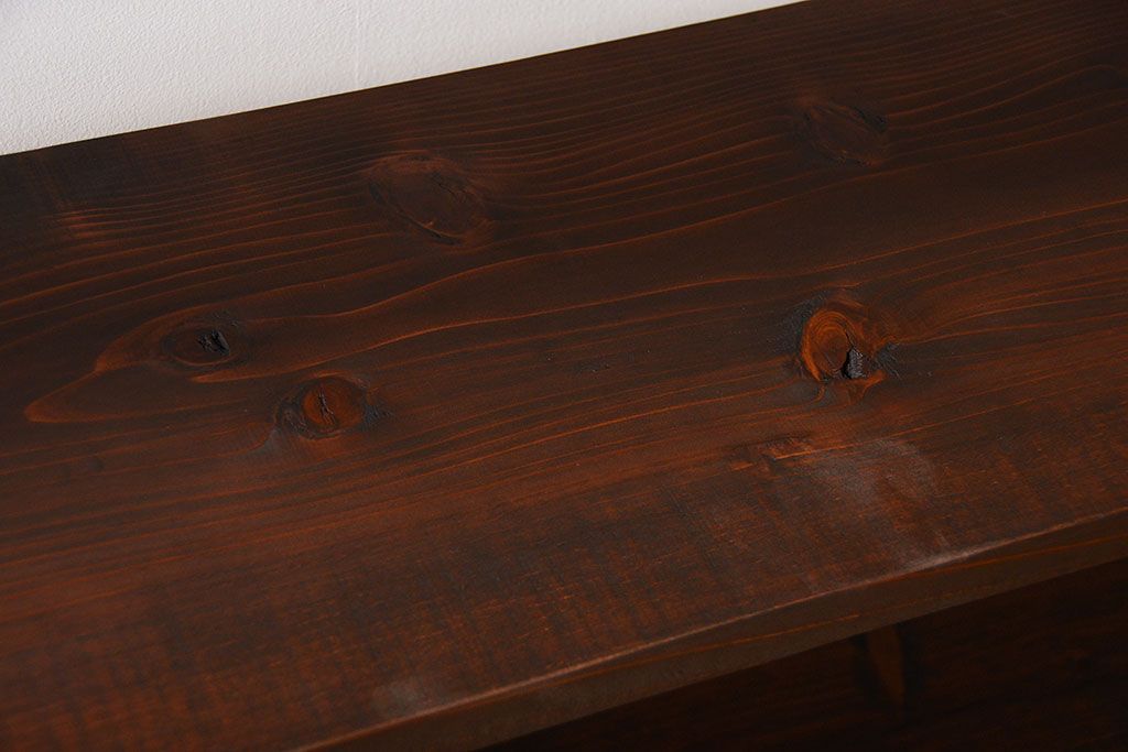 ラフジュ工房オリジナル アイアンの薄型飾り棚【中】(陳列棚、アイアンラック)