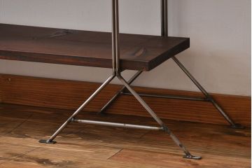 ラフジュ工房オリジナル アイアンの薄型飾り棚【中】(陳列棚、アイアンラック)