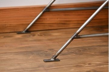 ラフジュ工房オリジナル アイアンの薄型飾り棚【中】(陳列棚、アイアンラック)