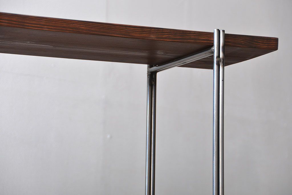 ラフジュ工房オリジナル アイアンの薄型飾り棚【中】(陳列棚、アイアンラック)