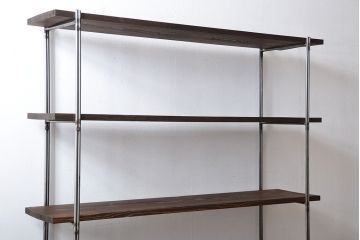 ラフジュ工房オリジナル アイアンの薄型飾り棚【小】(陳列棚、アイアンラック)