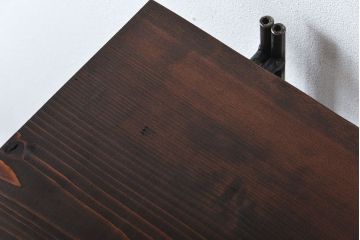 ラフジュ工房オリジナル アイアンの薄型飾り棚【小】(陳列棚、アイアンラック)