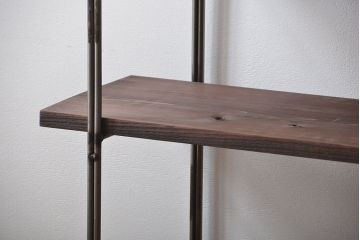 ラフジュ工房オリジナル アイアンの薄型飾り棚【小】(陳列棚、アイアンラック)