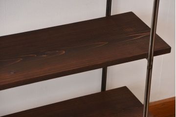 ラフジュ工房オリジナル アイアンの薄型飾り棚【小】(陳列棚、アイアンラック)