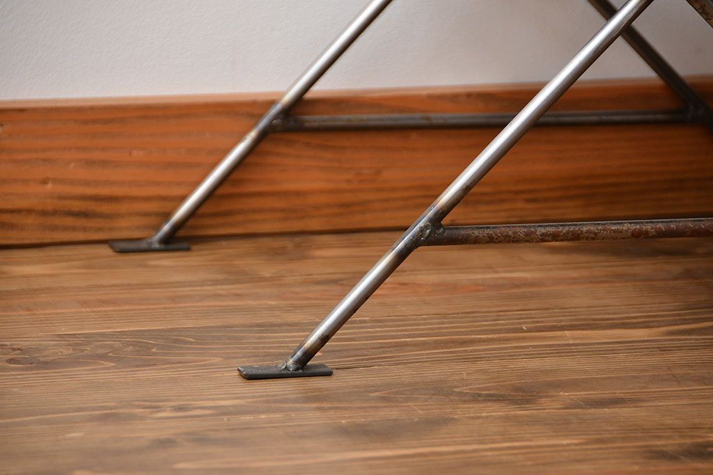 ラフジュ工房オリジナル アイアンの薄型飾り棚【小】(陳列棚、アイアンラック)