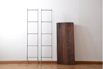 ラフジュ工房オリジナル アイアンの薄型飾り棚【小】(陳列棚、アイアンラック)