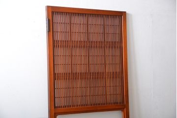 アンティーク　裏障子付き格子戸の扉(ドア)