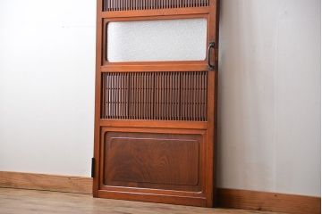 アンティーク　裏障子付き格子戸の扉(ドア)