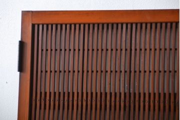 アンティーク　裏障子付き格子戸の扉(ドア)