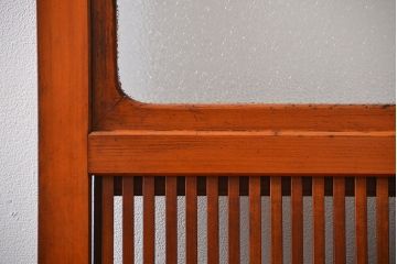 アンティーク　裏障子付き格子戸の扉(ドア)