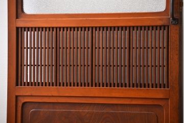 アンティーク　裏障子付き格子戸の扉(ドア)