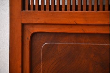 アンティーク　裏障子付き格子戸の扉(ドア)